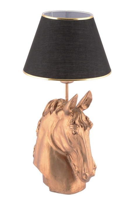 Opviq Lámpara de mesa Horse - Negro y Dorado Opviq Lámpara de mesa Horse - Negro y Dorado